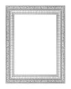 The antique sillver frame on the white background Royalty Free Stock Photo