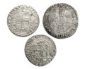 Antique silver coins thalers, middle ages Royalty Free Stock Photo