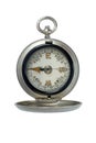 Antique silver compass Royalty Free Stock Photo