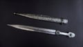 antique silver dagger with scabbard Royalty Free Stock Photo