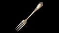 Antique silver fork isolated Royalty Free Stock Photo