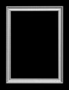 The antique silver frame isolated on black background Royalty Free Stock Photo