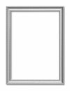 The antique silver frame isolated on white background