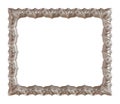 Antique silver frame isolated on white background