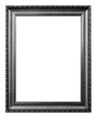 Antique silver frame isolated on the white background Royalty Free Stock Photo