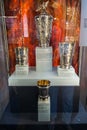 Antique silver and gold tableware in the National Museum of Gdansk