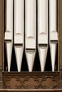 Antique silver organ pipes