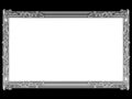 Antique silver ornamented picture frame isolated Royalty Free Stock Photo