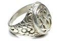 Antique silver seal ring