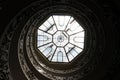 Antique spiral stairs and the glass ceiling in the Vatican museum, Rome, Italy Royalty Free Stock Photo