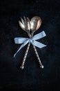 Antique spoons Royalty Free Stock Photo