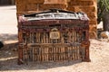 Antique stagecoach money chest Royalty Free Stock Photo