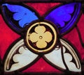 Antique Stained Glass Window Detail Royalty Free Stock Photo