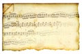 Antique Stained Music Score Royalty Free Stock Photo