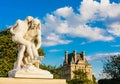 Antique Statue in Jardin des Tuileries. Paris, France. Tuileries Garden Jardin des Tuileries, 1564 is a public garden located Royalty Free Stock Photo