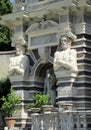 Antique statues of titans Villa d'Este Royalty Free Stock Photo