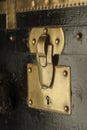 Antique steamer trunk lock Royalty Free Stock Photo