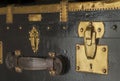 Antique steamer trunk lock Royalty Free Stock Photo