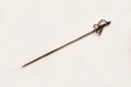 Antique steel rapier with a beautiful handle isolated on a white background, France. Cold weapons, duels