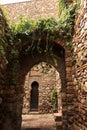 Antique stone arch - Alcazaba Malaga Royalty Free Stock Photo