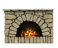 Antique stone hearth fireplace texture