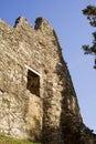 Antique stone ruins on ancient Byzantine fortress of Petra in Georgia, Tsikhisdziri. Historical and archaeological complex Royalty Free Stock Photo