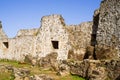 Antique stone ruins on ancient Byzantine fortress of Petra in Georgia, Tsikhisdziri. Historical and archaeological complex Royalty Free Stock Photo