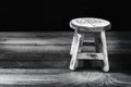 Antique Stool presented on a old Table Royalty Free Stock Photo