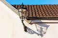 Antique street lamp at an old house Royalty Free Stock Photo