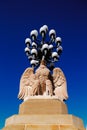 Antique Street Lamps stand on Market Street Bridge, Philadelphia Royalty Free Stock Photo