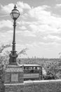 Antique street light and london bus