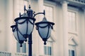 Antique street lights outdoors Royalty Free Stock Photo