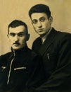 Antique studio portrait of a armenian brothers