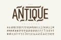 Antique style font design