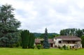 Antique style French country house with grounds Royalty Free Stock Photo