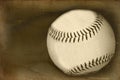 Antique style photograph of baseball and glove Royalty Free Stock Photo