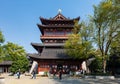 Antique-style Yuntai Tower at north peak of Yuntain Mountain, Zhenjiang