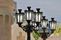 Antique stylized street lamp in Moscow, Russia