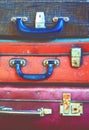 Antique Suitcases, ÃÂ¾ld Vintage trunks Royalty Free Stock Photo