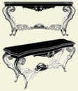 Antique Table Vector 01