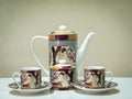 Antique Tea Cup set - still life Royalty Free Stock Photo