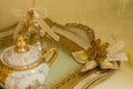 Antique tea service decorated in gold