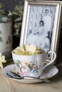 Antique Teacup with Old Photograph