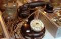 Antique telephone-France Royalty Free Stock Photo