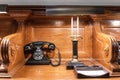 Antique telephone Peabody Lobby with notepad