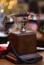 Antique telephone receiver Royalty Free Stock Photo