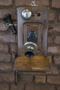 Sao Joao del Rei, Minas Gerais, Brazil - March 05, 2016: Antique telephone