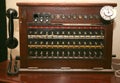 Antique telephone switchboard.