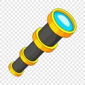 Antique telescope icon, cartoon style Royalty Free Stock Photo