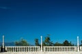 Antique terrace with clear blue sky background Royalty Free Stock Photo